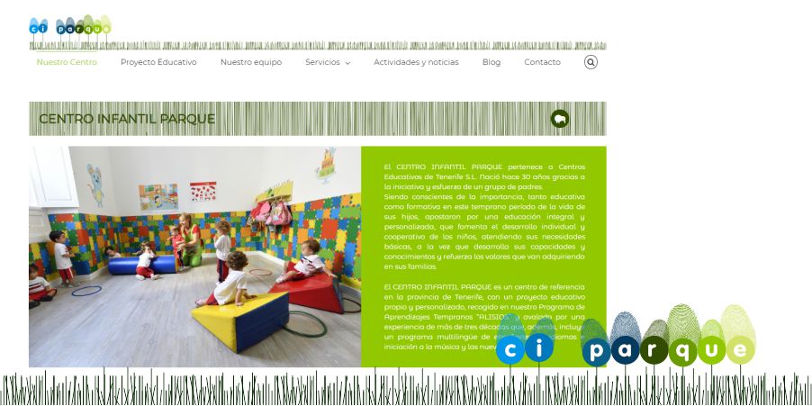 nueva web centro infantil parque tenerife